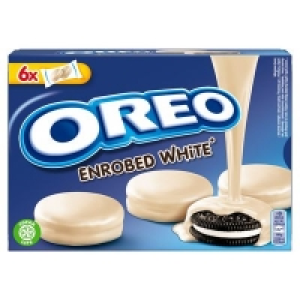 OREO SNOWY ENROBED WHITE CHOCOLATE COVERED SANDWICH BISCUITS