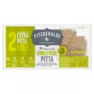 EuroSpar Fitzgeralds Family Bakery Wholemeal Pitta 8 + Free