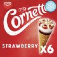 Tesco  Cornetto Strawberry Ice Cream Cones 6
