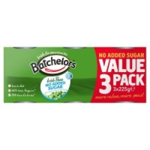Batchelors Sugar Free Peas 3 Pack 675g