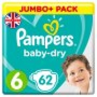 Tesco  Pampers Baby Dry 6 Jumbo+ 62 Nappies