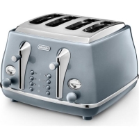Joyces  Delonghi Icona Metallics 4 Slice Toaster | Blue | CTOT4003.A