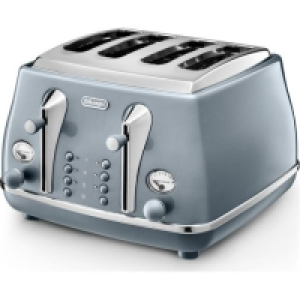 Delonghi Icona Metallics 4 Slice Toaster | Blue | CTOT4003.A