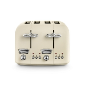 DeLonghi Argento Flora Cream 4 Slice Toaster CT04BG