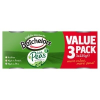 Centra  Batchelors Processed Peas 3 Pack 225g