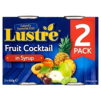 Centra  Lustre Fruit Cocktain With Syrup Twin Pack 410g
