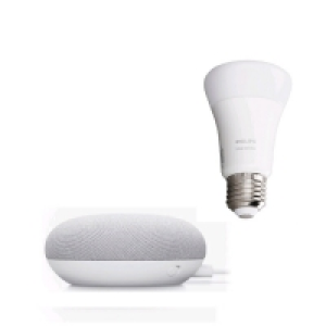 Joyces  Google Nest Mini and Philips Hue White E27 Bulb Kit