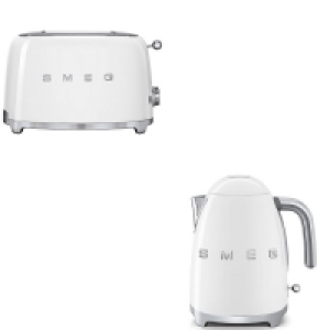 Joyces  Smeg White Retro Kettle and 2 Slice Toaster Bundle