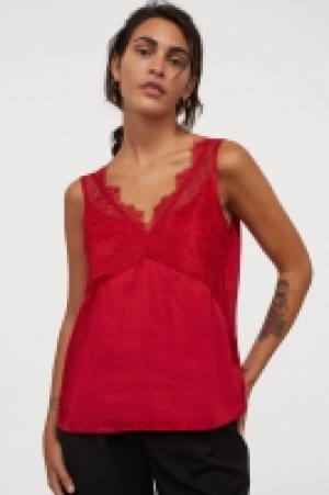 Lace-detail satin top 9.00 €