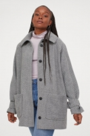 HM  Boxy twill coat