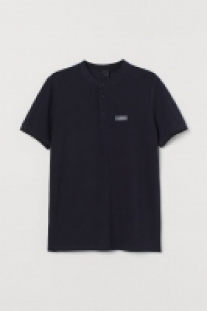 HM  Grandad collar polo shirt