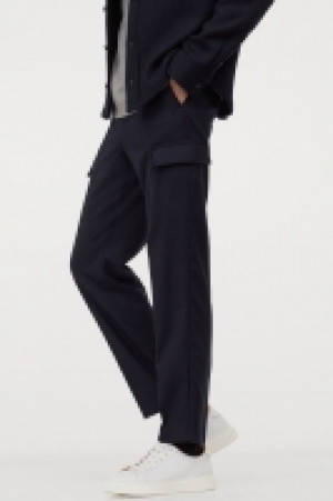 HM  Wool-blend cargo trousers