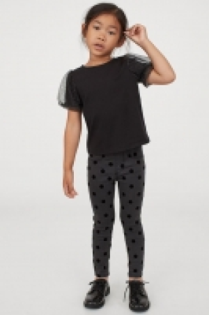 HM  Patterned denim leggings