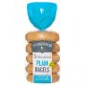 Tesco  Fitzgerald 5 Plain Bagels 425G