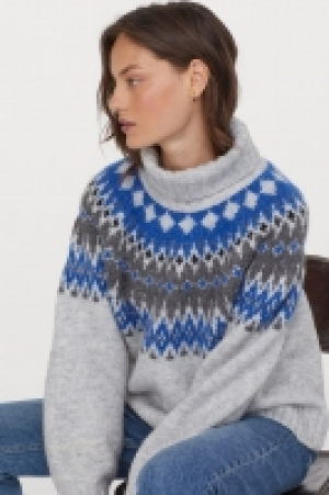 Jacquard-knit polo-neck jumper 18.00 €