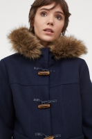 HM  Duffle coat with faux fur