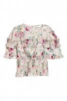 HM  Frilled cotton blouse