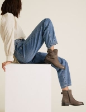 M&s Collection Leather Biker Boots