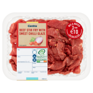 CENTRA FRESH IRISH CHILLI BEEF STIR FRY 300G 10.00 €