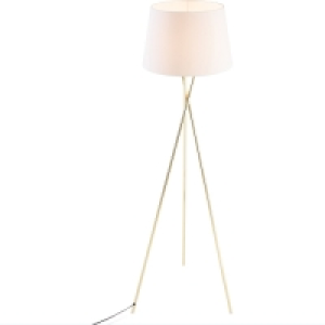 White And Gold Tripod Floor Lamp