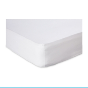 White Double Sateen Fitted Sheet