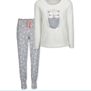 Avenue Ladies Owl Fleece Pyjamas
