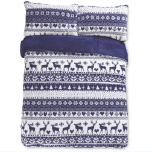 Fairisle Double Fleece Duvet Set