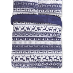 Fairisle King Size Fleece Duvet Set
