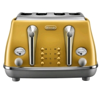 Joyces  Delonghi Icona Capitals Yellow 4 Slice Toaster CTOC4003Y