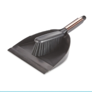 Black/Rose Gold Dustpan & Brush Set