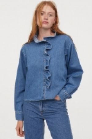Frill-trimmed denim blouse 13.00 €