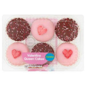 Centra Valentine Queencakes 6 Pack 190g