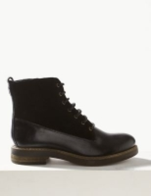M&s Collection Leather Lace-up Ankle Boots