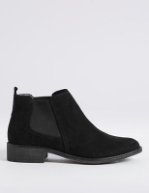 M&s Collection Suede Chelsea Block Heel Ankle Boots