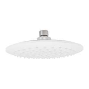White and Chrome Round Shower Head
