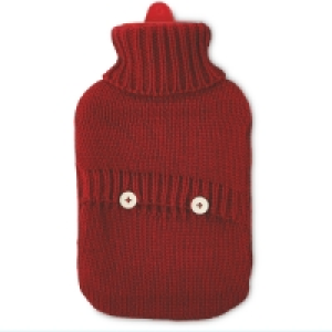 Red Knit Winter Hot Water Bottle