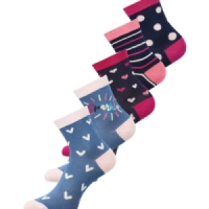 Hearts/Dots Childrens Socks 5 Pack