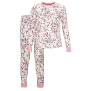 Childrens Off White Floral Pyjamas