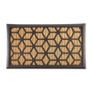 Geometric Outdoor Coir Mat