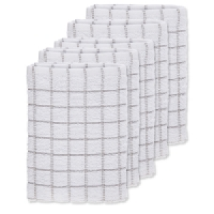 Grey Terry Tea Towels 5 Pack
