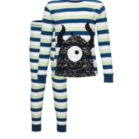 Aldi  Childrens Stripe Monster Pyjamas
