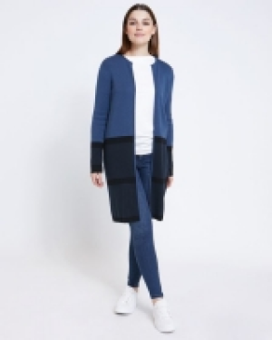 Dunnes Stores  Paul Costelloe Living Studio Navy Colour Block Hem Cardigan