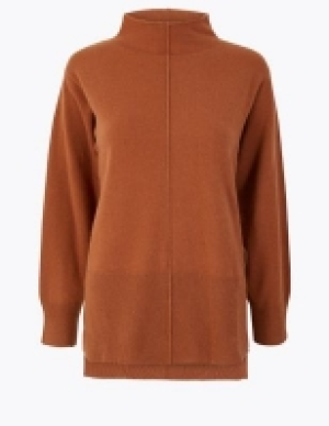 Marks and Spencer Autograph Pure Cashmere Stepped Hem Jumper