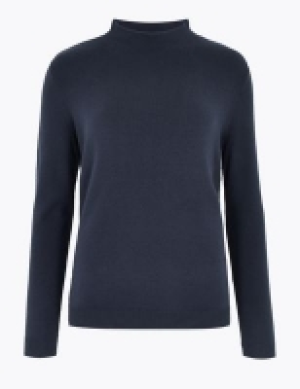 Marks and Spencer M&s Collection Soft Touch Funnel Neck Relaxed Jumper