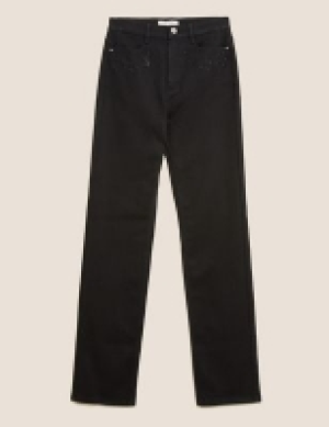 Per Una High Waisted Embellished Straight Leg Jeans