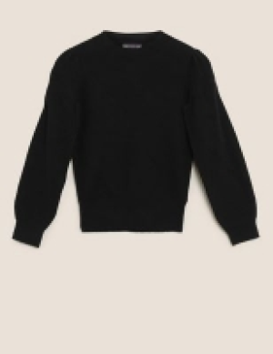 M&s Collection Soft Touch Ribbed Funnel Neck Jumper
