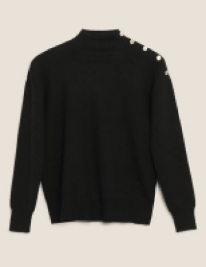 M&s Collection Soft Touch Funnel Neck Jumper