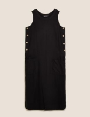 M&s Collection Linen Midi Shift Dress