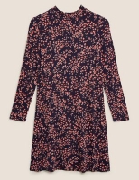 Marks and Spencer M&s Collection Jersey Animal Print High Neck Swing Dress