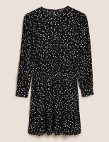 Marks and Spencer M&s Collection Heart Print Round Neck Mini Waisted Dress